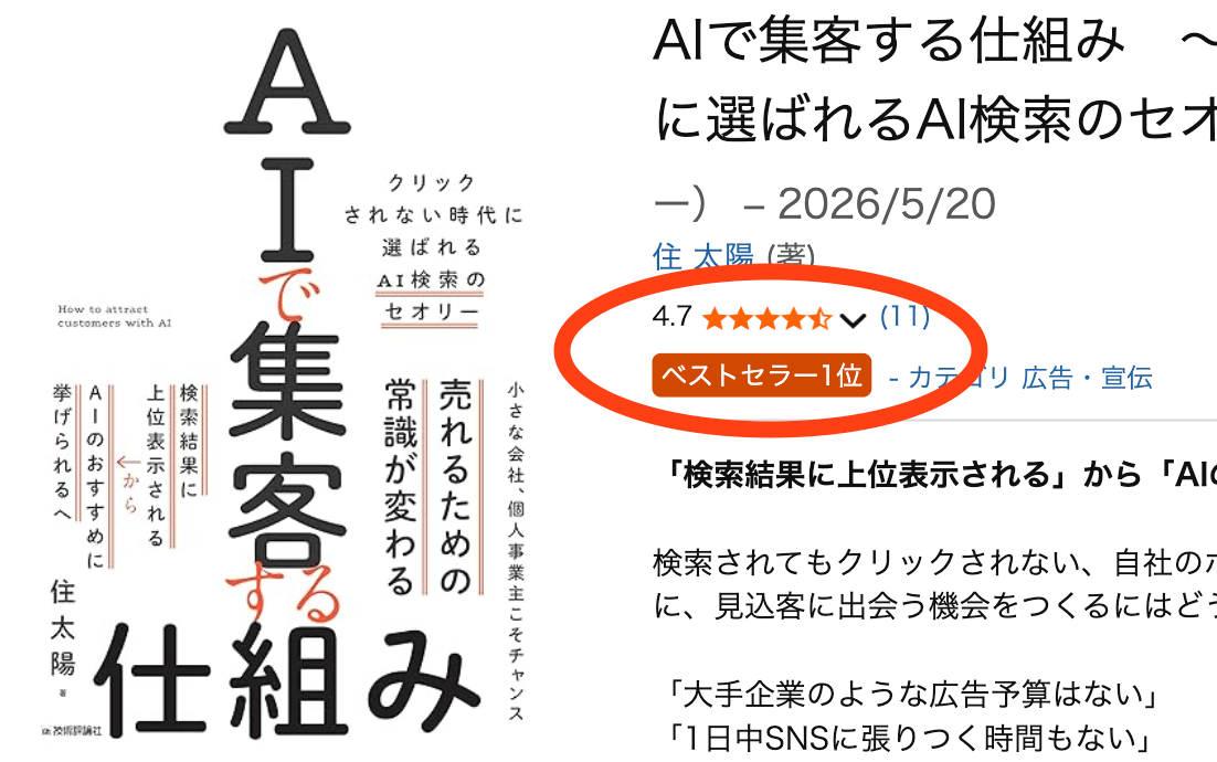 Amazon「広告・宣伝」カテゴリ ベストセラー1位獲得！